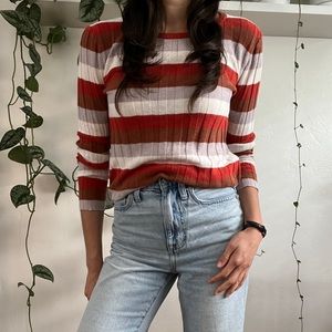 Madewell multicolored striped long sleeve top